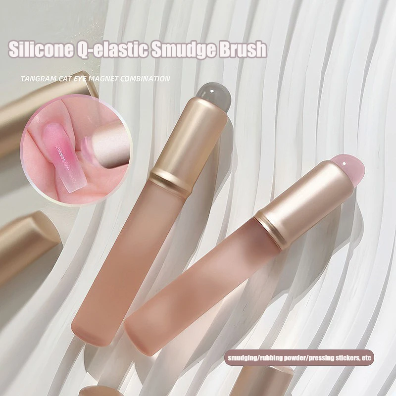 Blush Brush Kabuki - Jöle Pembe Tırnak Sanat Silikon Fırça