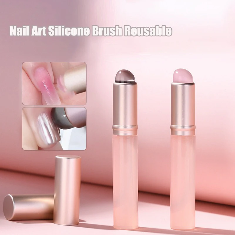 Blush Brush Kabuki - 1 adet Nail Art Silikon Aplikatör