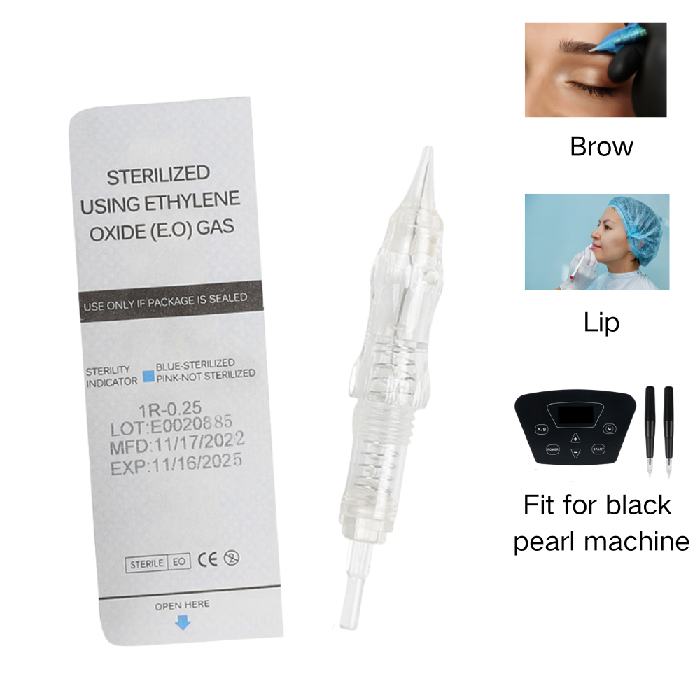 Merit Beauty Makeup - 10/50 adet kaş dudak dövme iğneleri