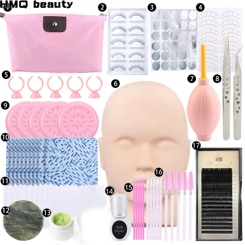 Beauty Makeup Training - Yanlış kirpik uzatma eğitim seti uygulama