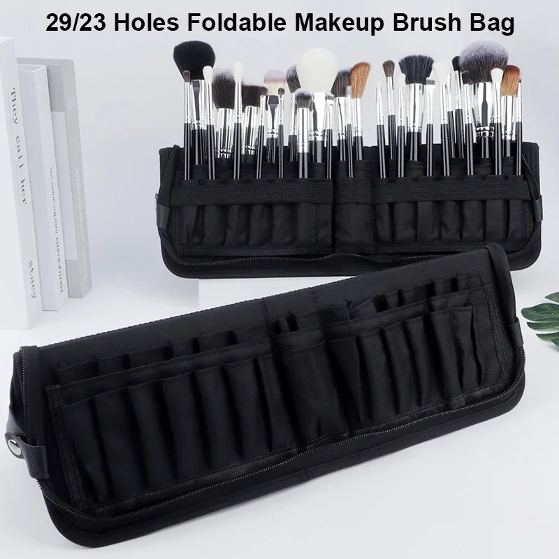 Beauty Makeup Kit - 29/23 Delik Katlanabilir Makyaj Fırça Çantası